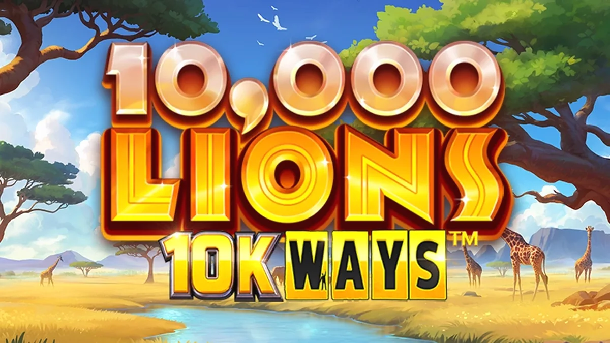 Tampilan visual slot 10,000 Lions 10K Ways yang meriah
